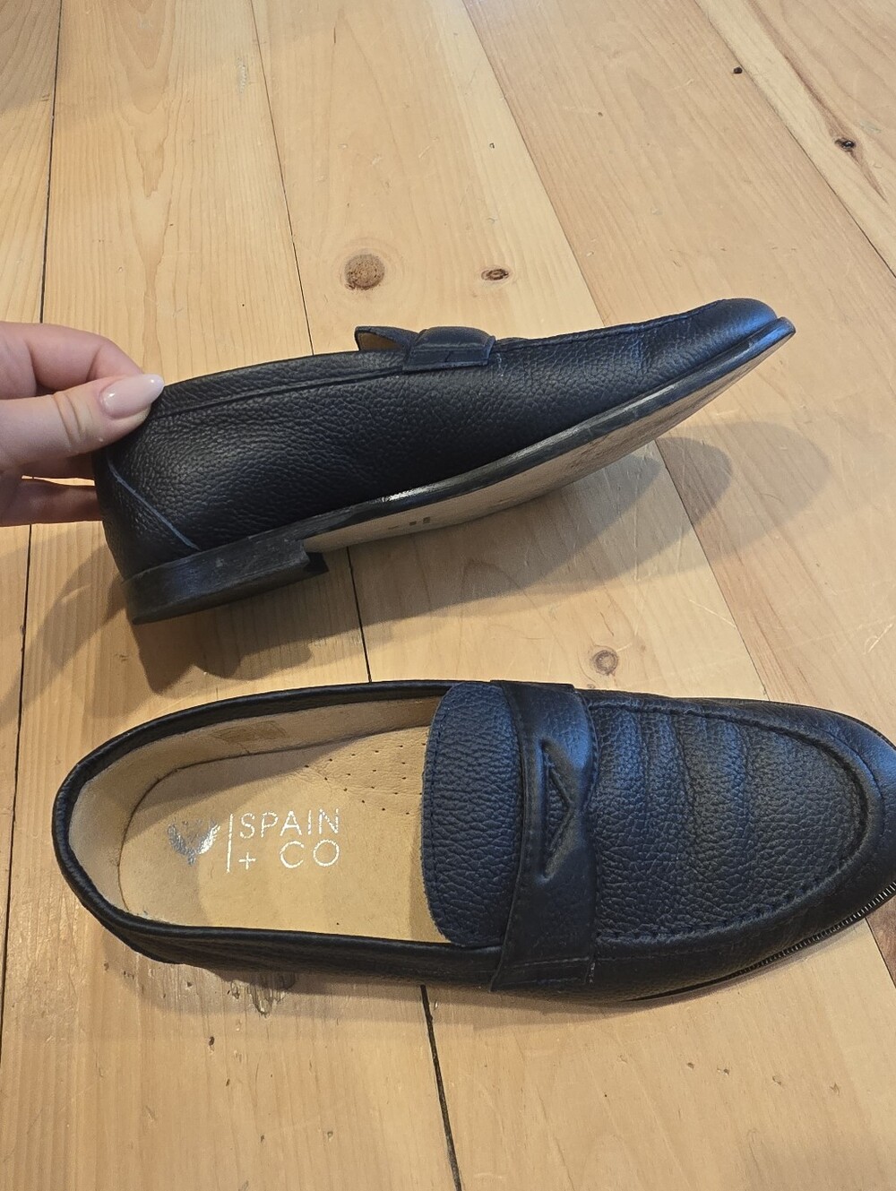 Boy Teen Navy Leather Penny Loafers